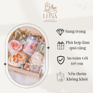 Hộp Quà Nến Thơ Handmade,  Tặng Người Yêu Dịp Đặc Biệt, Sinh Nhật